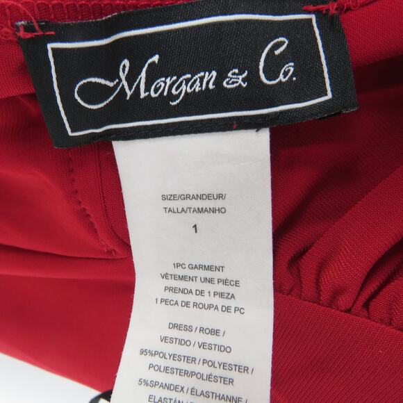 David's Bridal Morgan & Co Red Spaghetti Strap Mini Dress Bodycon Size 1 - Picture 10 of 10